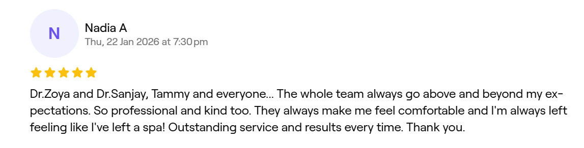 Verified Fresha review — Trikwan Aesthetics